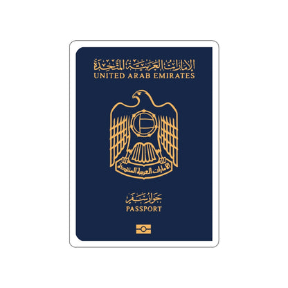 UAE Passport STICKER Vinyl Die-Cut Decal-White-The Sticker Space