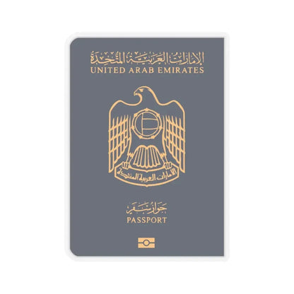UAE Passport - STICKER Vinyl Kiss-Cut Decal 3 Inch Transparent - The Sticker Space