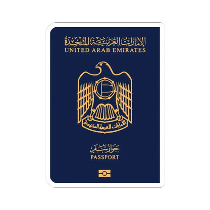 UAE Passport - STICKER Vinyl Kiss-Cut Decal 3 Inch White - The Sticker Space