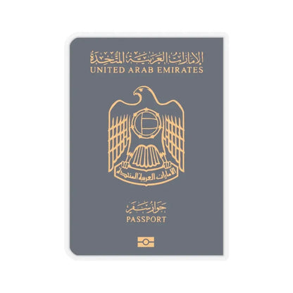 UAE Passport - STICKER Vinyl Kiss-Cut Decal 4 Inch Transparent - The Sticker Space