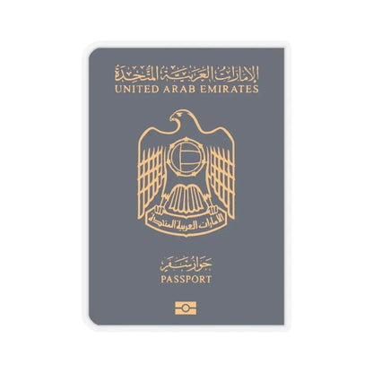 UAE Passport - STICKER Vinyl Kiss-Cut Decal 6 Inch Transparent - The Sticker Space