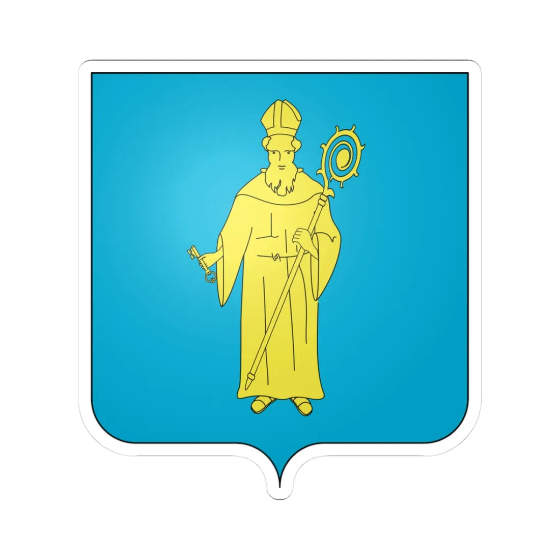 Uccle Blason (Belgium) (Coat of Arms) STICKER Vinyl Kiss-Cut Decal 3 Inch White - The Sticker Space