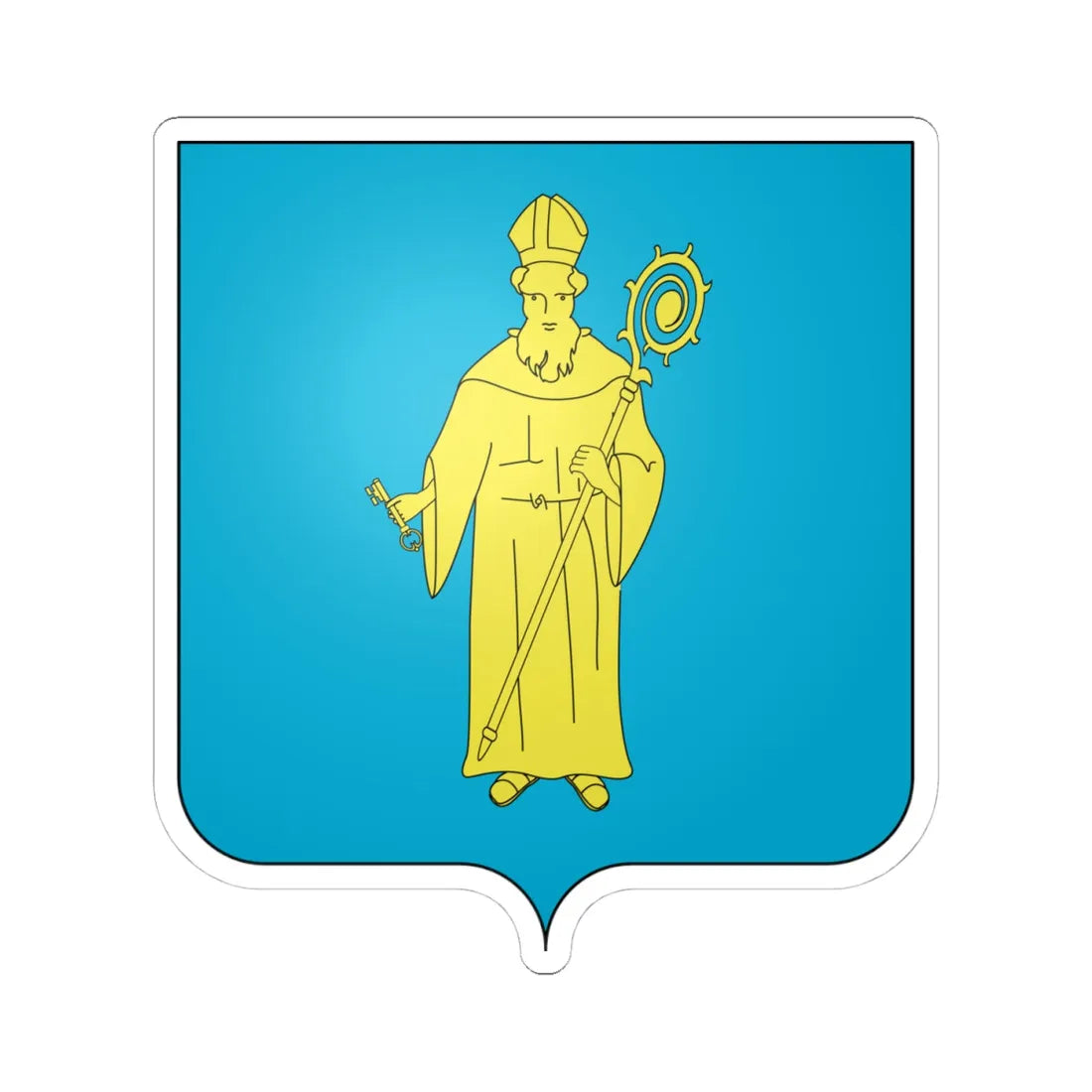 Uccle Blason (Belgium) (Coat of Arms) STICKER Vinyl Kiss-Cut Decal 4 Inch White - The Sticker Space