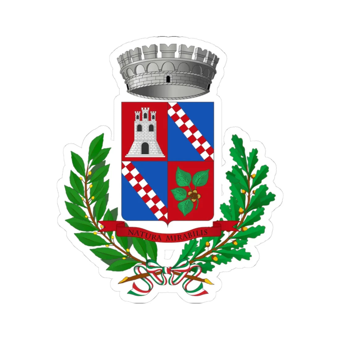 Ucria-StemmaB (Italy) (Coat of Arms) STICKER Vinyl Kiss-Cut Decal - The Sticker Space