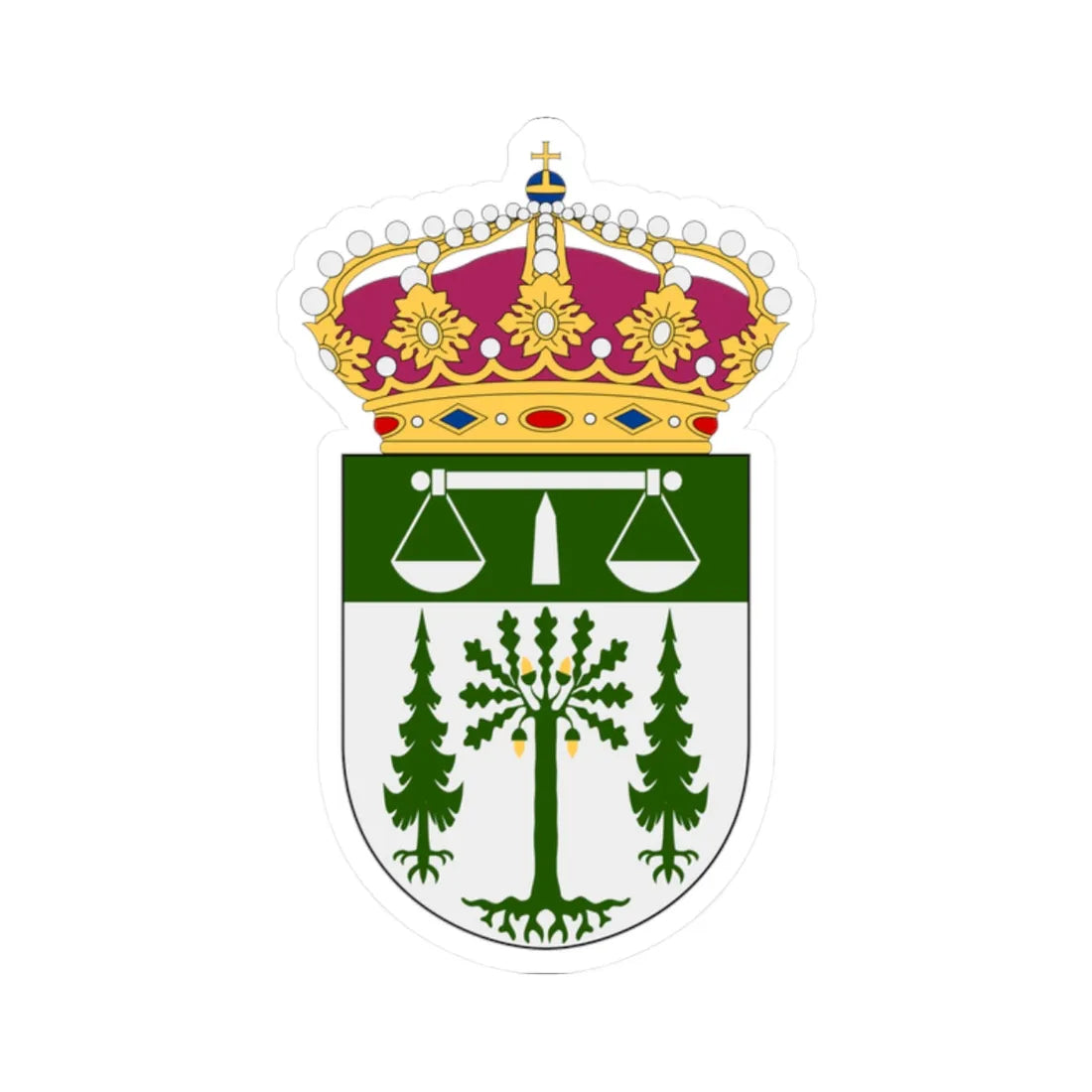 Uddevalla tingsrätt vapen (Sweden) (Coat of Arms) STICKER Vinyl Kiss-Cut Decal 2 Inch White - The Sticker Space
