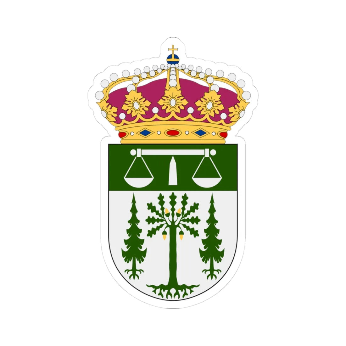 Uddevalla tingsrätt vapen (Sweden) (Coat of Arms) STICKER Vinyl Kiss-Cut Decal 3 Inch White - The Sticker Space