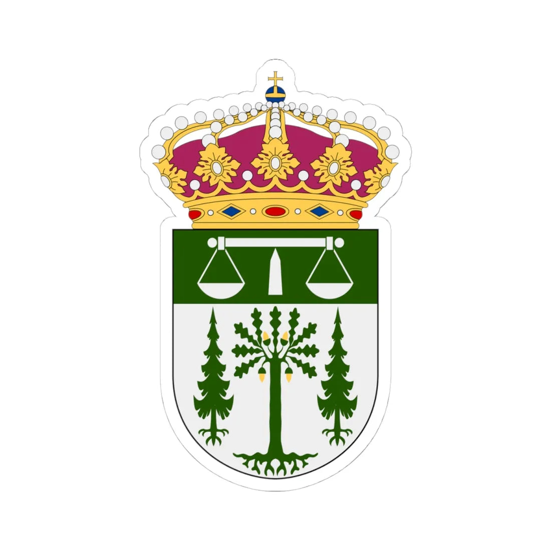 Uddevalla tingsrätt vapen (Sweden) (Coat of Arms) STICKER Vinyl Kiss-Cut Decal 4 Inch White - The Sticker Space