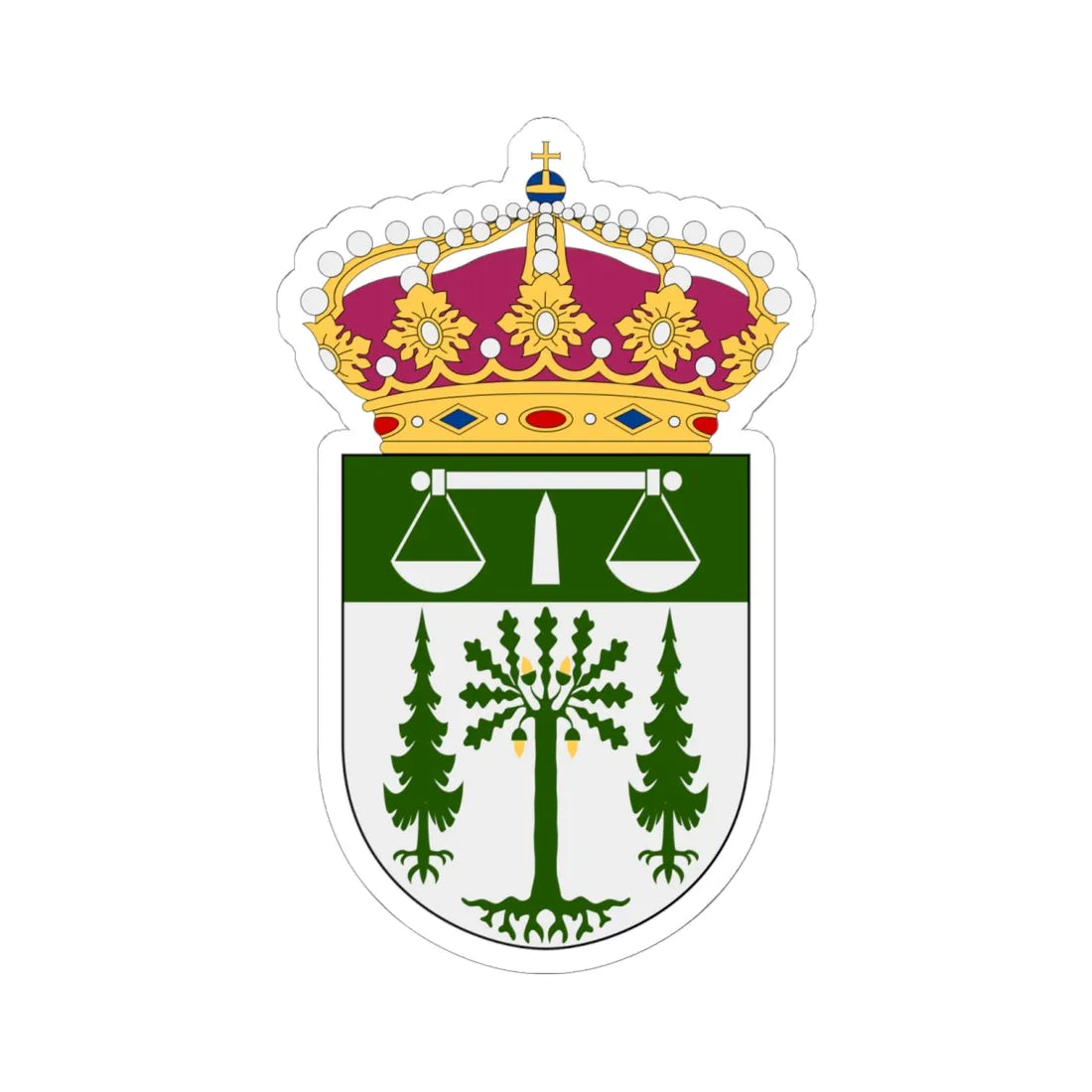 Uddevalla tingsrätt vapen (Sweden) (Coat of Arms) STICKER Vinyl Kiss-Cut Decal 6 Inch White - The Sticker Space