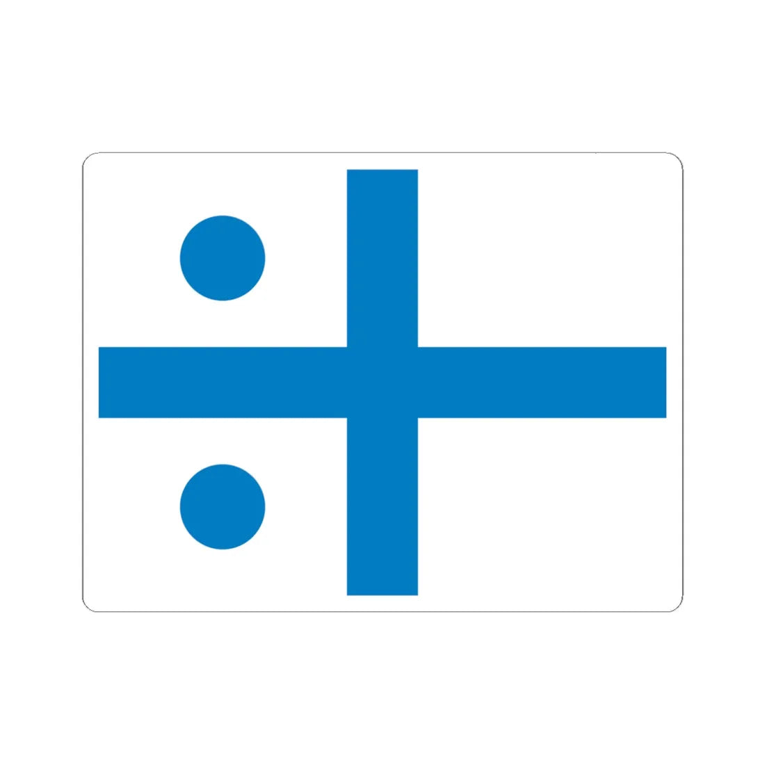 UDF Admiral flag (Ukraine) STICKER Vinyl Kiss-Cut Decal 6 Inch White - The Sticker Space