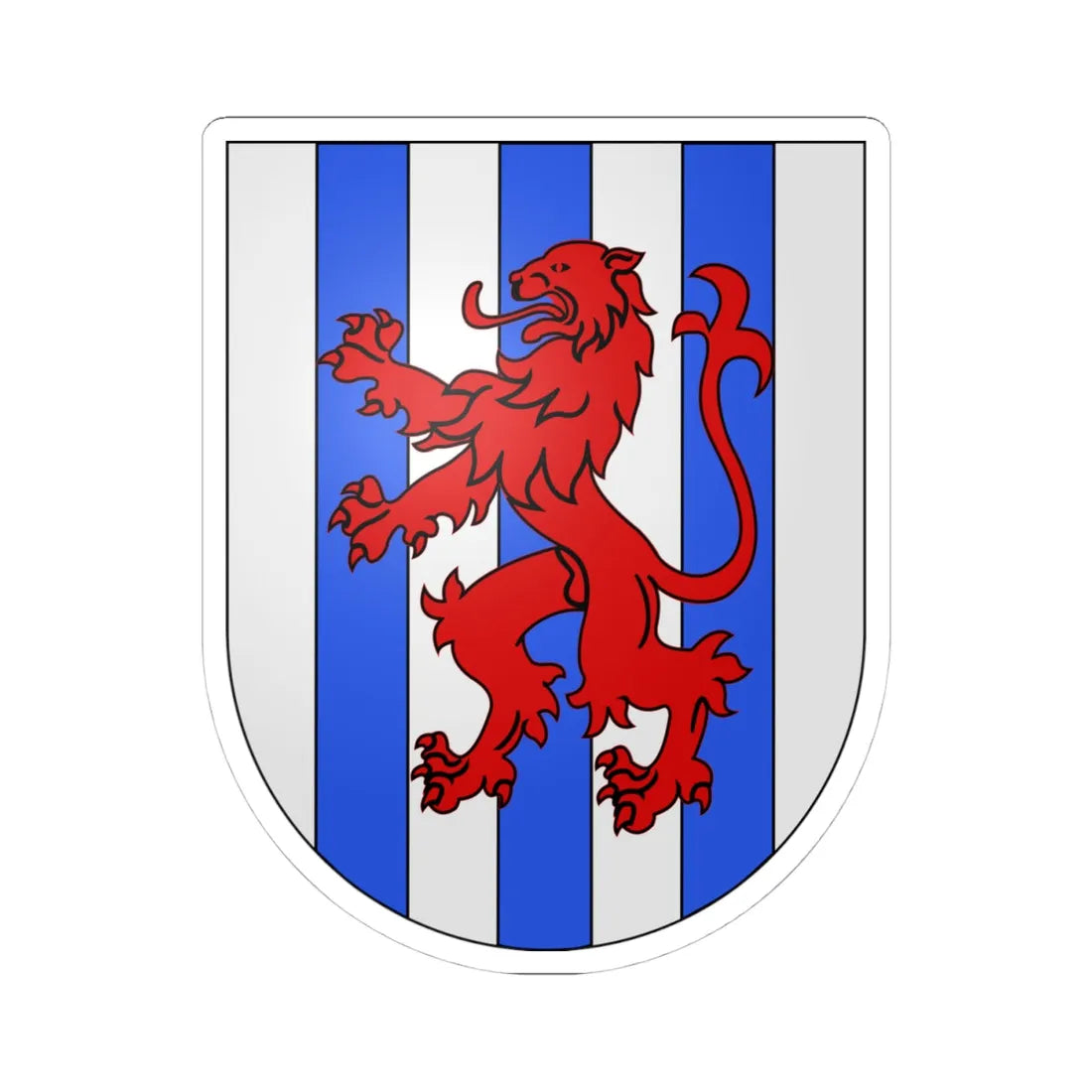 Ueberstorf-coat of arms (Switzerland) (Coat of Arms) STICKER Vinyl Kiss-Cut Decal 4 Inch White - The Sticker Space