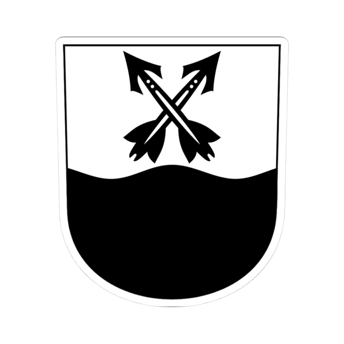 UesslingenBuch-blazon (Switzerland) (Coat of Arms) STICKER Vinyl Kiss-Cut Decal 3 Inch White - The Sticker Space