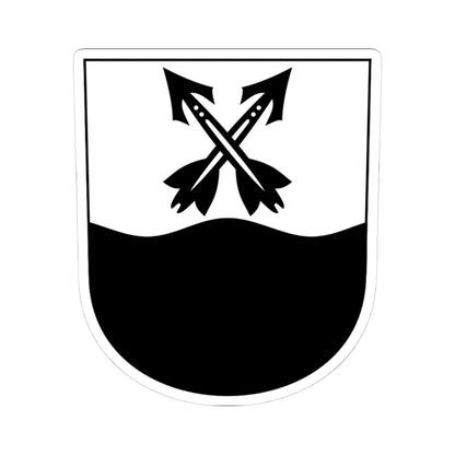 UesslingenBuch-blazon (Switzerland) (Coat of Arms) STICKER Vinyl Kiss-Cut Decal 4 Inch White - The Sticker Space