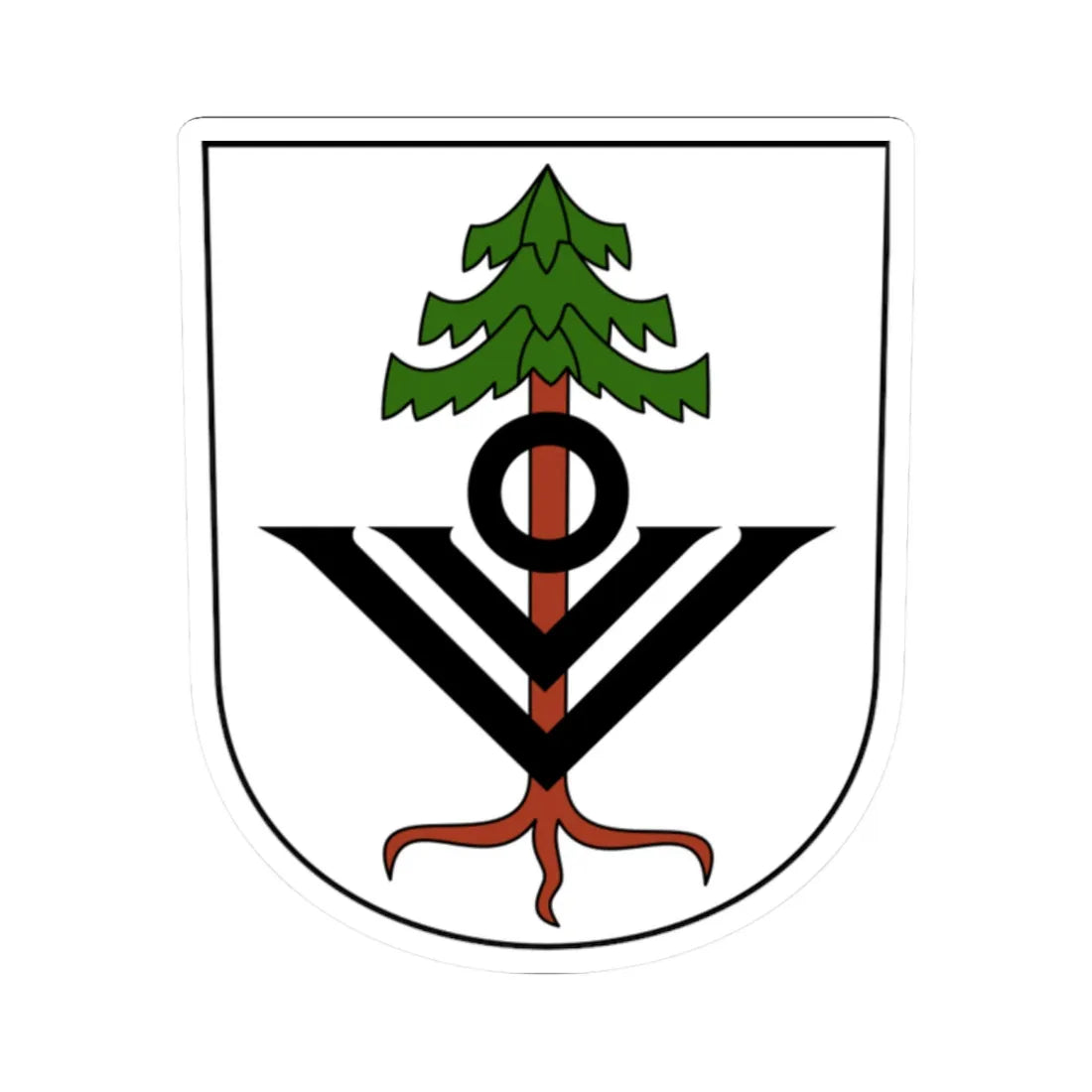 Uetikon-blazon (Switzerland) (Coat of Arms) STICKER Vinyl Kiss-Cut Decal 2 Inch White - The Sticker Space