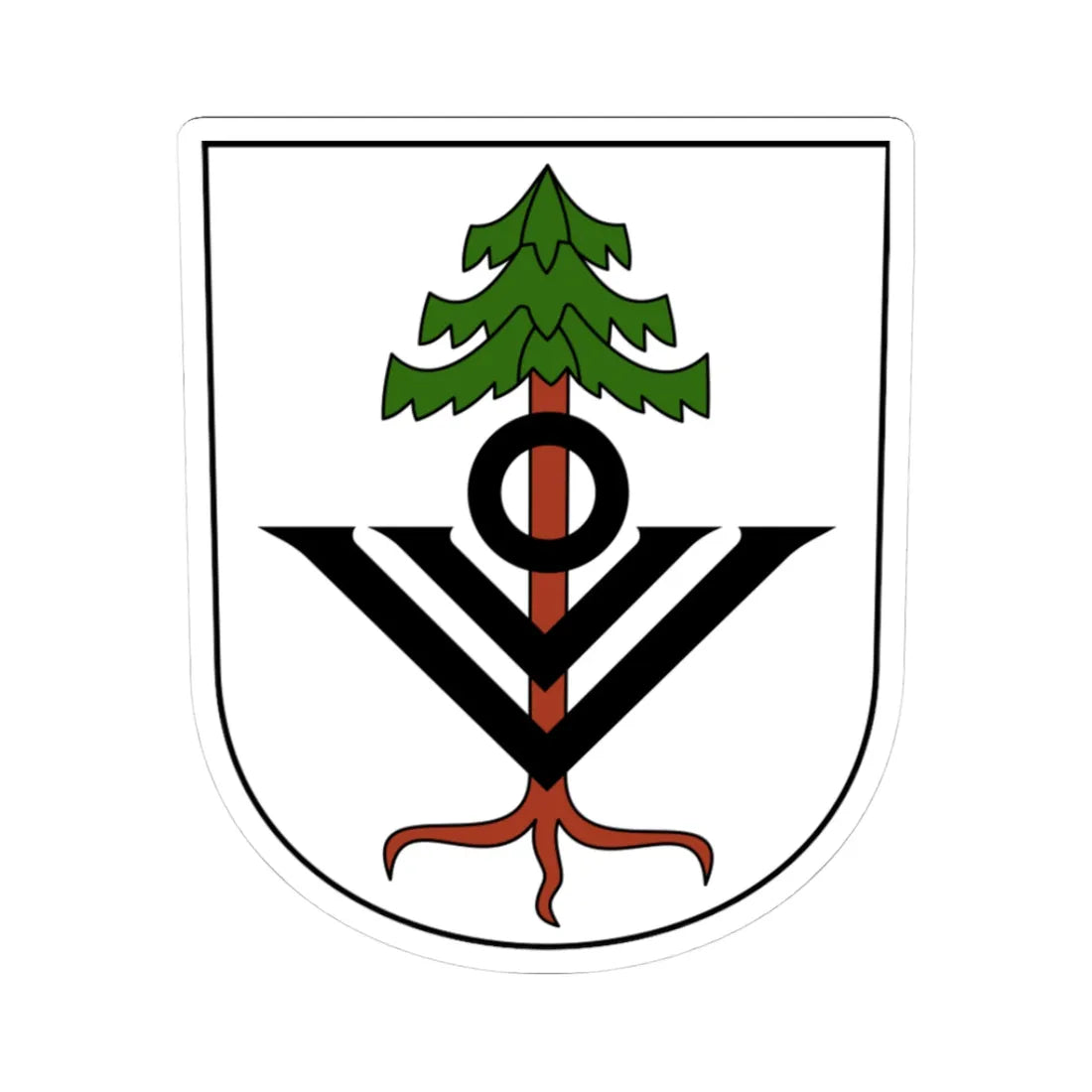 Uetikon-blazon (Switzerland) (Coat of Arms) STICKER Vinyl Kiss-Cut Decal 3 Inch White - The Sticker Space