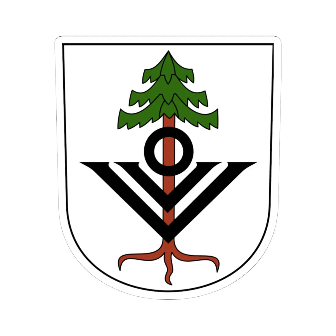 Uetikon-blazon (Switzerland) (Coat of Arms) STICKER Vinyl Kiss-Cut Decal 4 Inch White - The Sticker Space