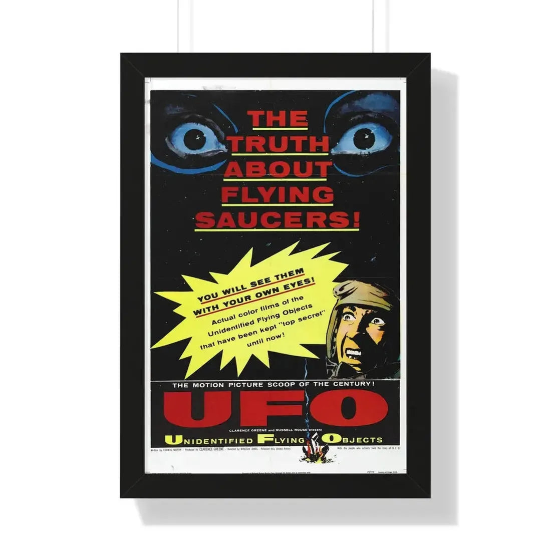 UFO 1956 - Framed Movie Poster 16″ x 24″ Black - The Sticker Space