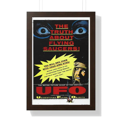 UFO 1956 - Framed Movie Poster 16″ x 24″ Walnut - The Sticker Space