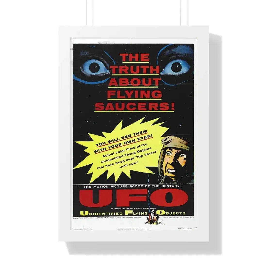 UFO 1956 - Framed Movie Poster 16″ x 24″ White - The Sticker Space