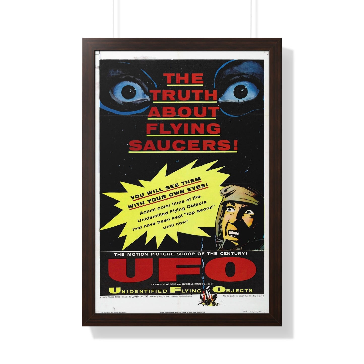 UFO 1956 - Framed Movie Poster-20" x 30"-The Sticker Space