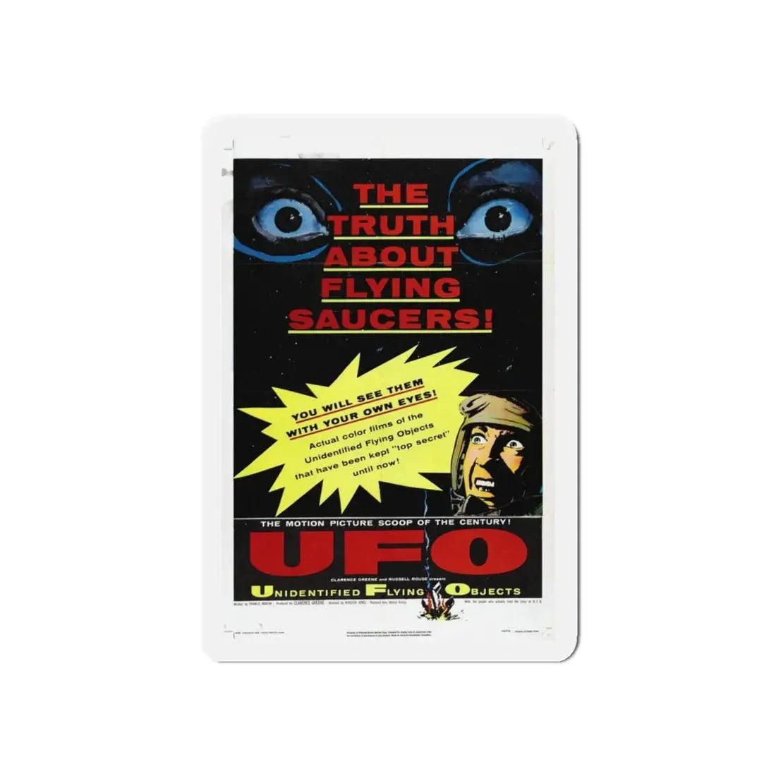 UFO 1956 Movie Poster - Refrigerator Magnet 5 Inch Die-Cut - The Sticker Space