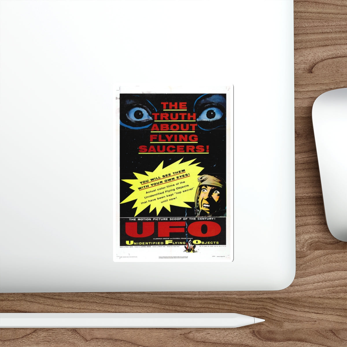 UFO 1956 Movie Poster STICKER Vinyl Die-Cut Decal-The Sticker Space