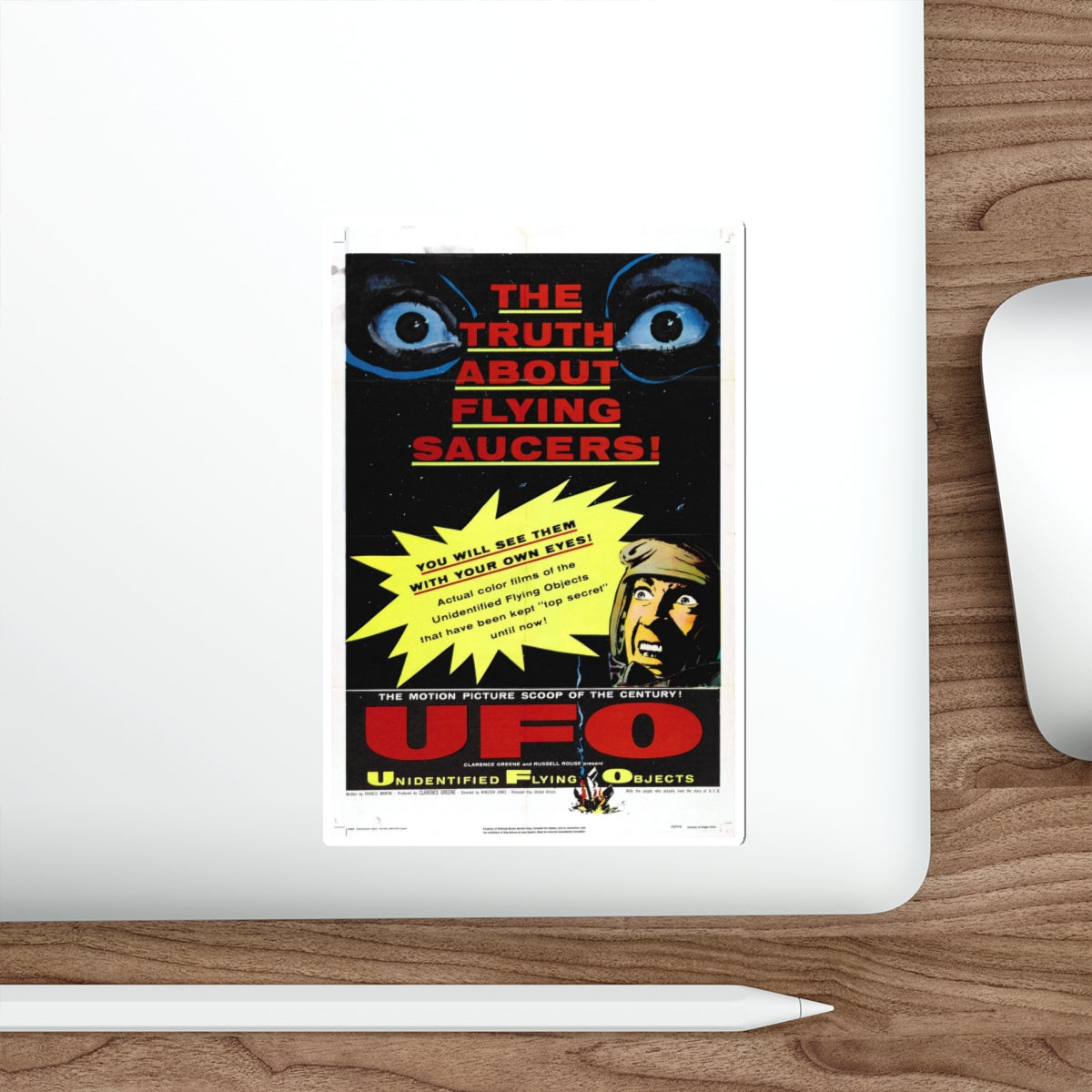 UFO 1956 Movie Poster STICKER Vinyl Die-Cut Decal-The Sticker Space