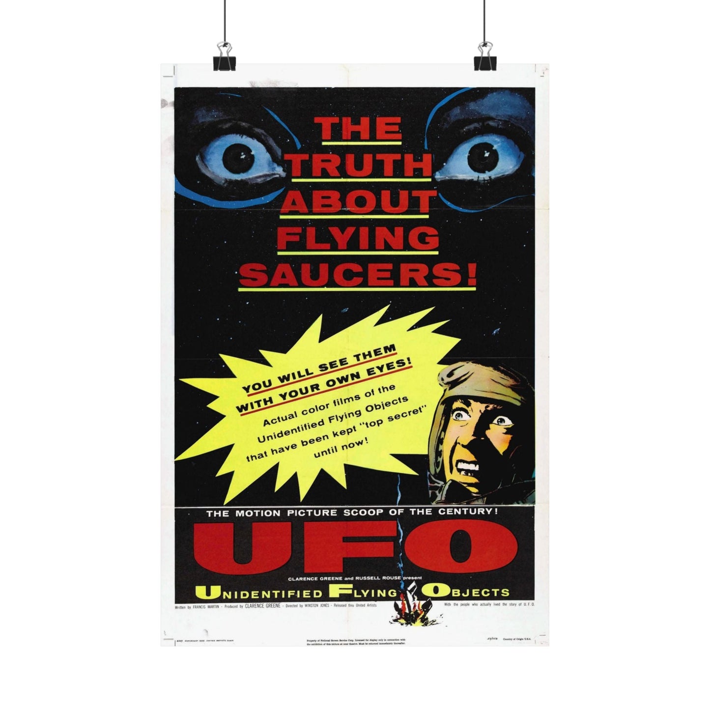 UFO 1956 - Paper Movie Poster-12″ x 18″-The Sticker Space