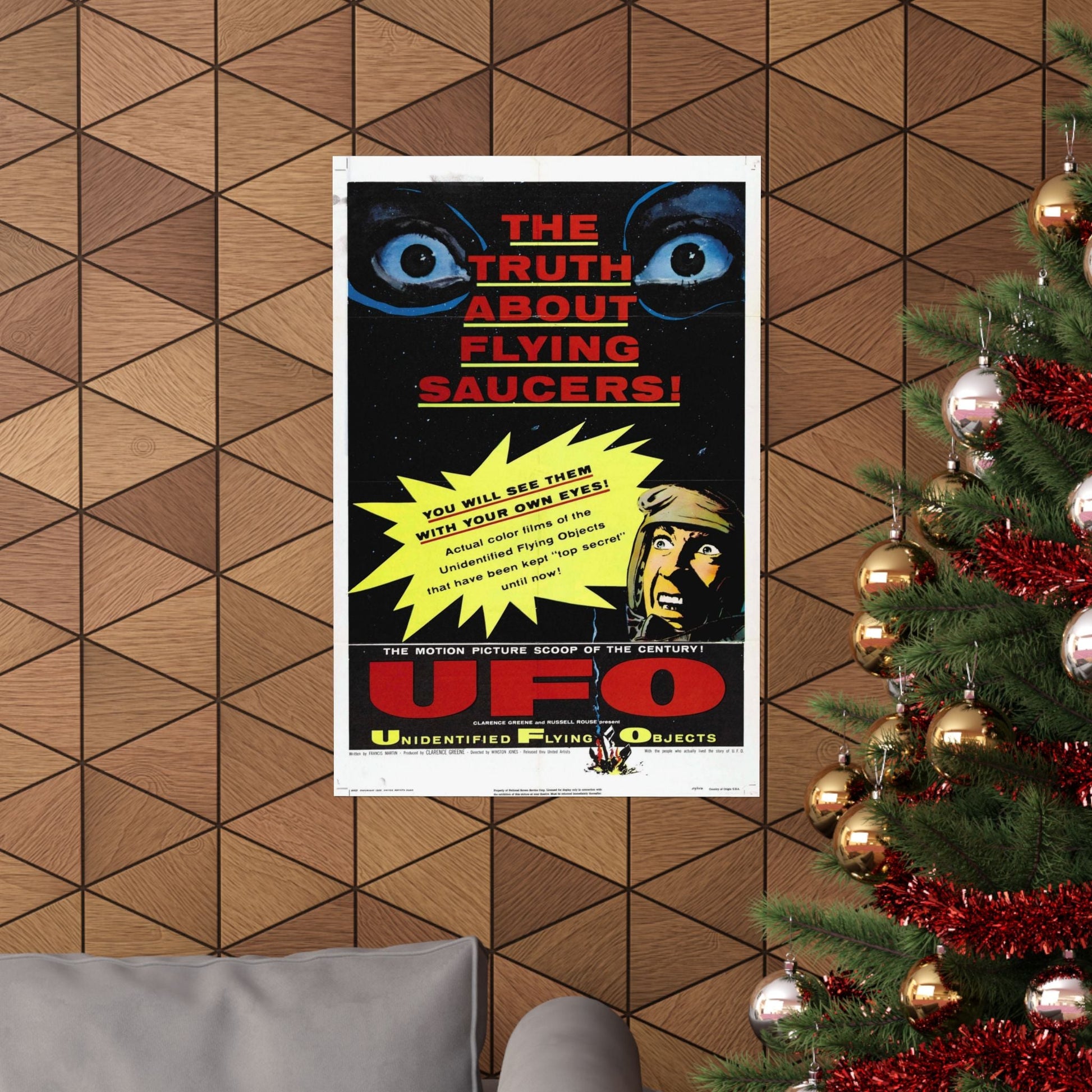 UFO 1956 - Paper Movie Poster-The Sticker Space