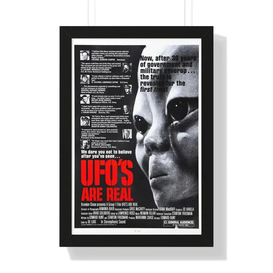 UFO'S ARE REAL 1979 - Framed Movie Poster 16″ x 24″ Black - The Sticker Space