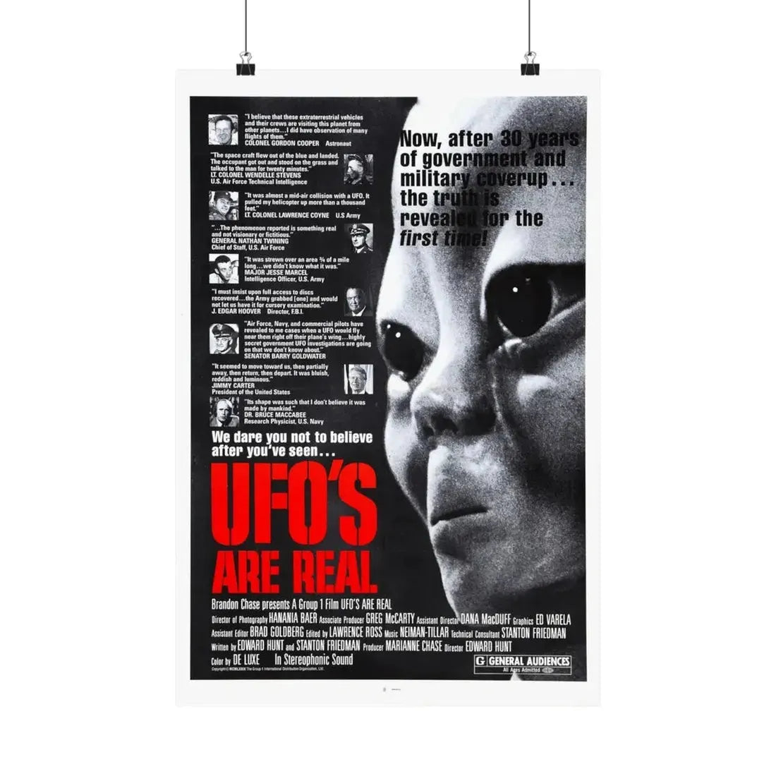 UFO'S ARE REAL 1979 - Paper Movie Poster 16″ x 24″ Matte - The Sticker Space