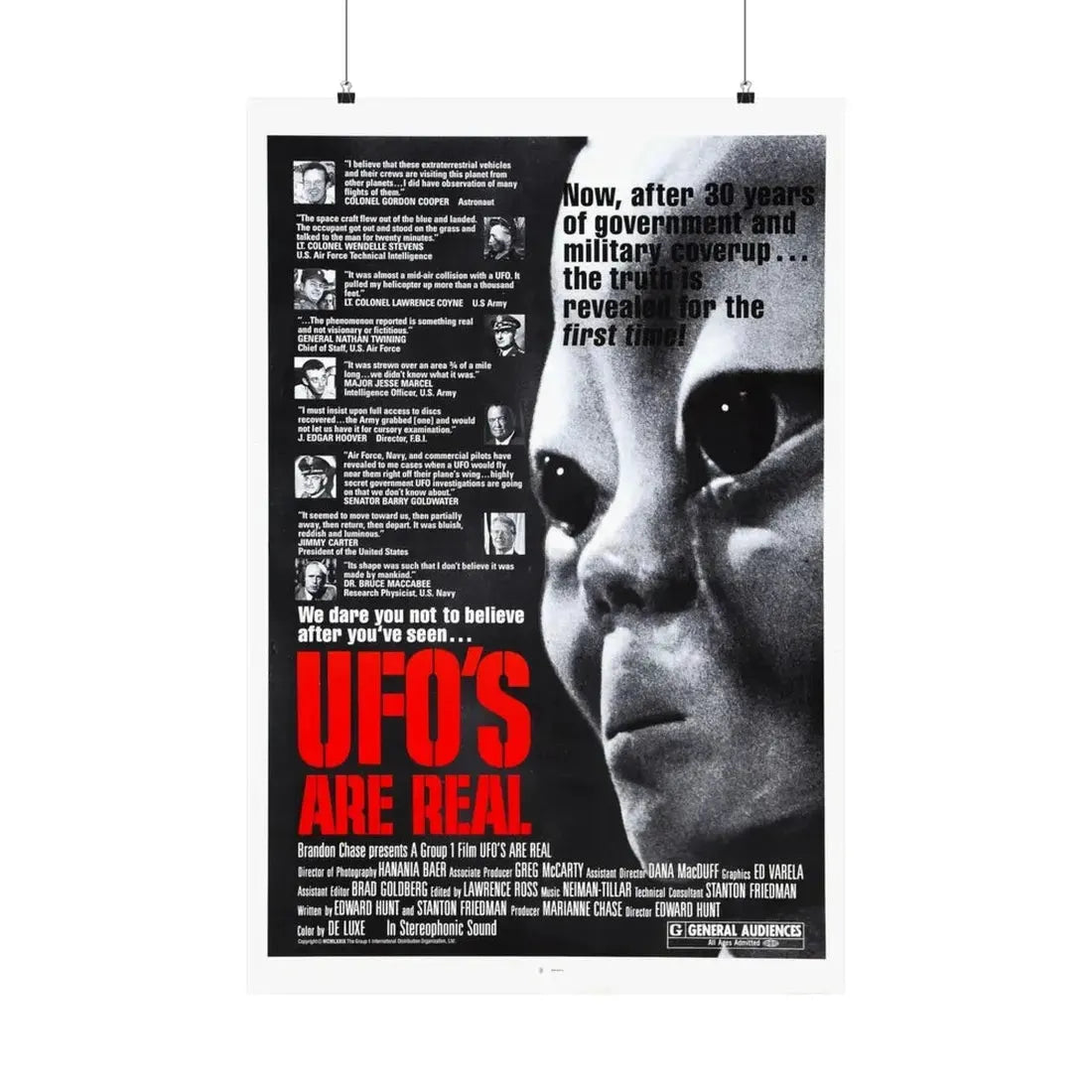 UFO'S ARE REAL 1979 - Paper Movie Poster 24″ x 36″ Matte - The Sticker Space