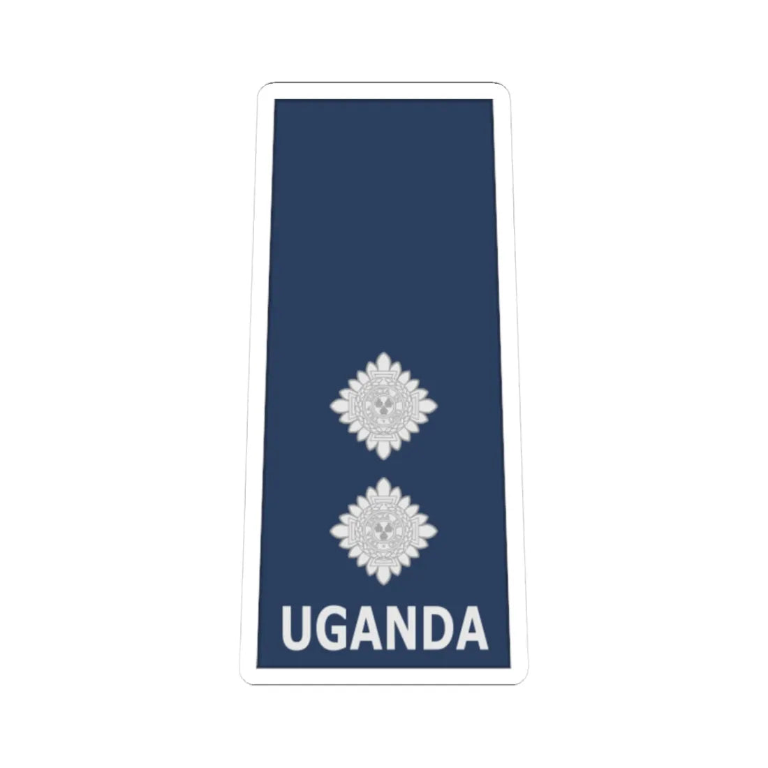 Uganda AirForce OF 1b (Uganda) (Military Rank) STICKER Vinyl Kiss-Cut Decal 3 Inch White - The Sticker Space