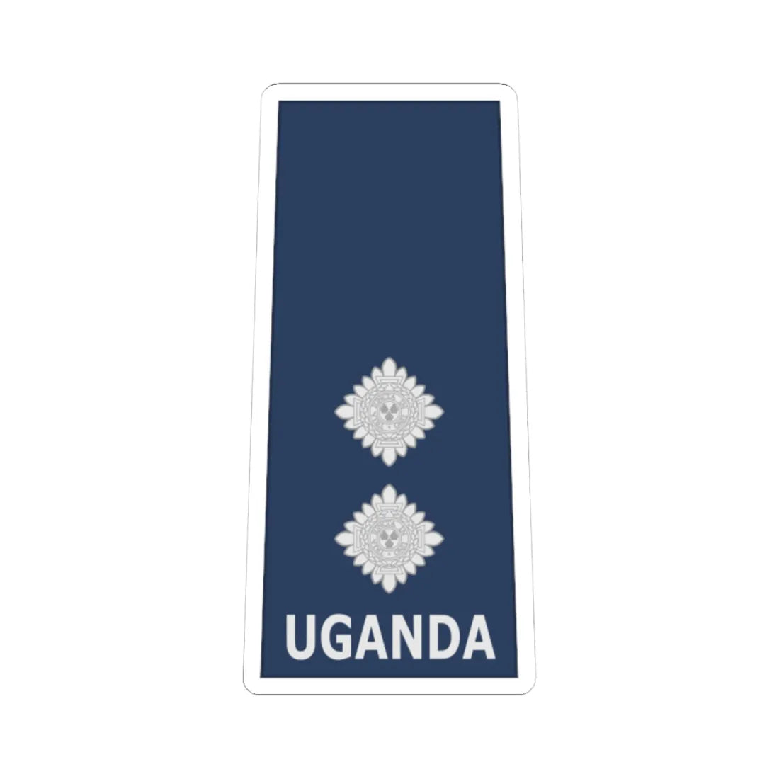Uganda AirForce OF 1b (Uganda) (Military Rank) STICKER Vinyl Kiss-Cut Decal 4 Inch White - The Sticker Space