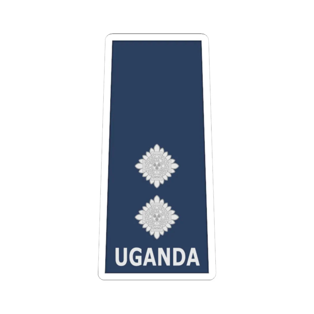 Uganda AirForce OF 1b (Uganda) (Military Rank) STICKER Vinyl Kiss-Cut Decal 6 Inch White - The Sticker Space