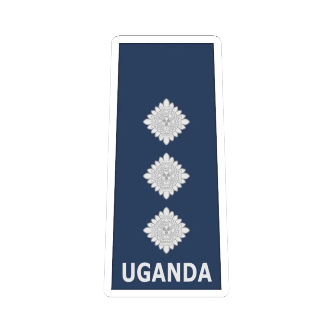 Uganda AirForce OF 2 (Uganda) (Military Rank) STICKER Vinyl Kiss-Cut Decal 3 Inch White - The Sticker Space