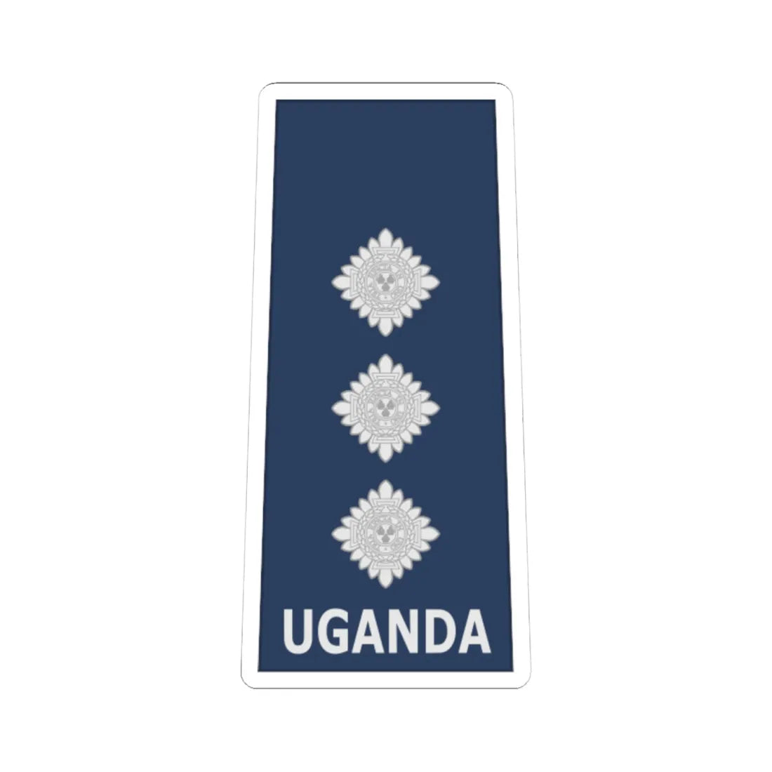 Uganda AirForce OF 2 (Uganda) (Military Rank) STICKER Vinyl Kiss-Cut Decal 4 Inch White - The Sticker Space