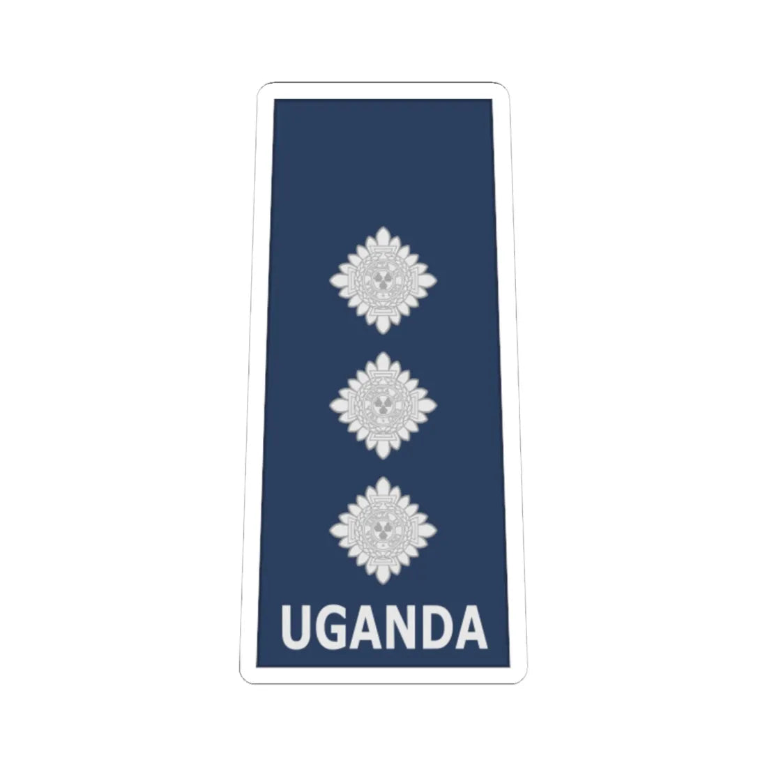 Uganda AirForce OF 2 (Uganda) (Military Rank) STICKER Vinyl Kiss-Cut Decal 6 Inch White - The Sticker Space