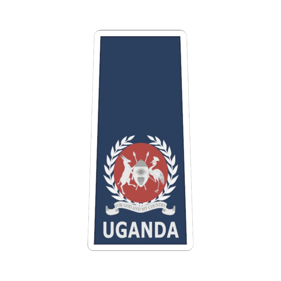 Uganda AirForce OF 3 (Uganda) (Military Rank) STICKER Vinyl Kiss-Cut Decal 6 Inch White - The Sticker Space