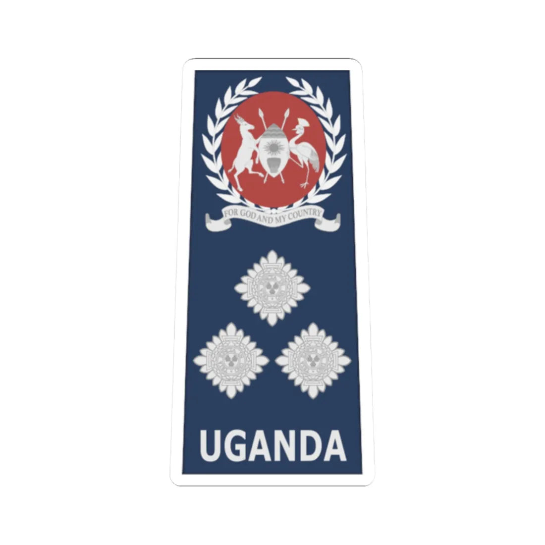 Uganda AirForce OF 6 (Uganda) (Military Rank) STICKER Vinyl Kiss-Cut Decal - The Sticker Space
