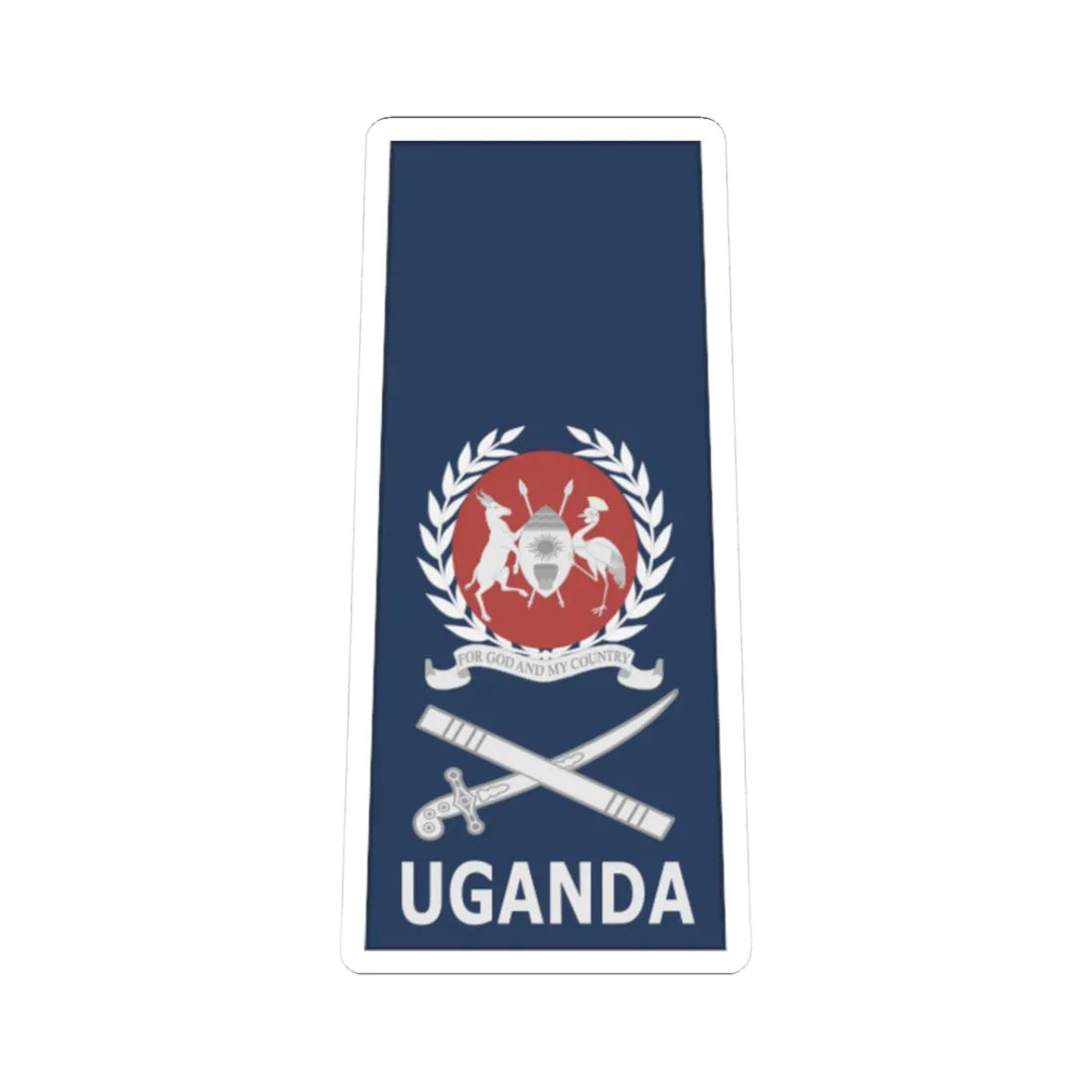 Uganda AirForce OF 7 (Uganda) (Military Rank) STICKER Vinyl Kiss-Cut Decal 3 Inch White - The Sticker Space