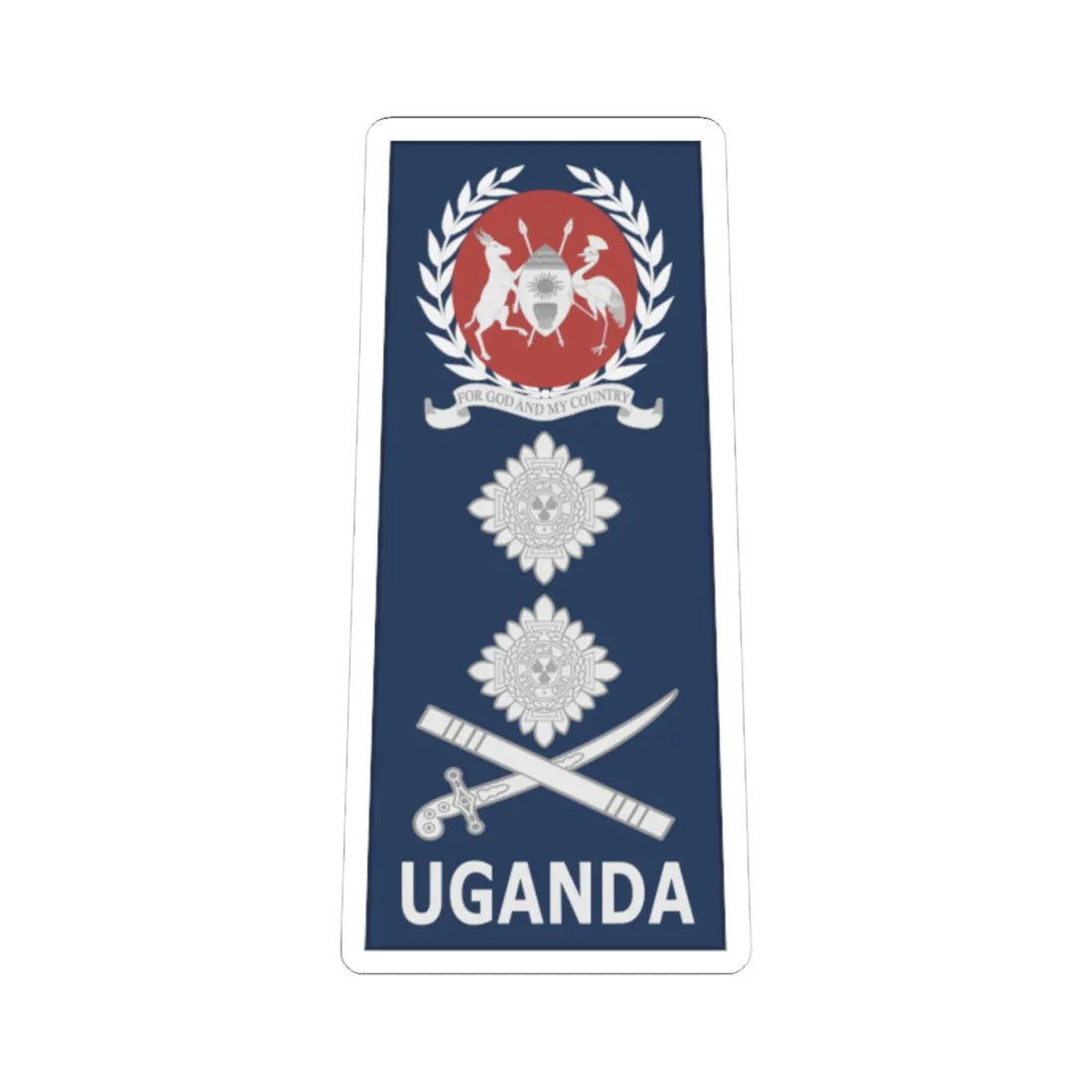 Uganda AirForce OF 9 (Uganda) (Military Rank) STICKER Vinyl Kiss-Cut Decal - The Sticker Space