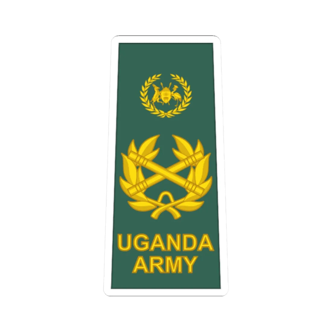 Uganda Army OF 10 (Uganda) (Military Rank) STICKER Vinyl Kiss-Cut Decal 2 Inch White - The Sticker Space