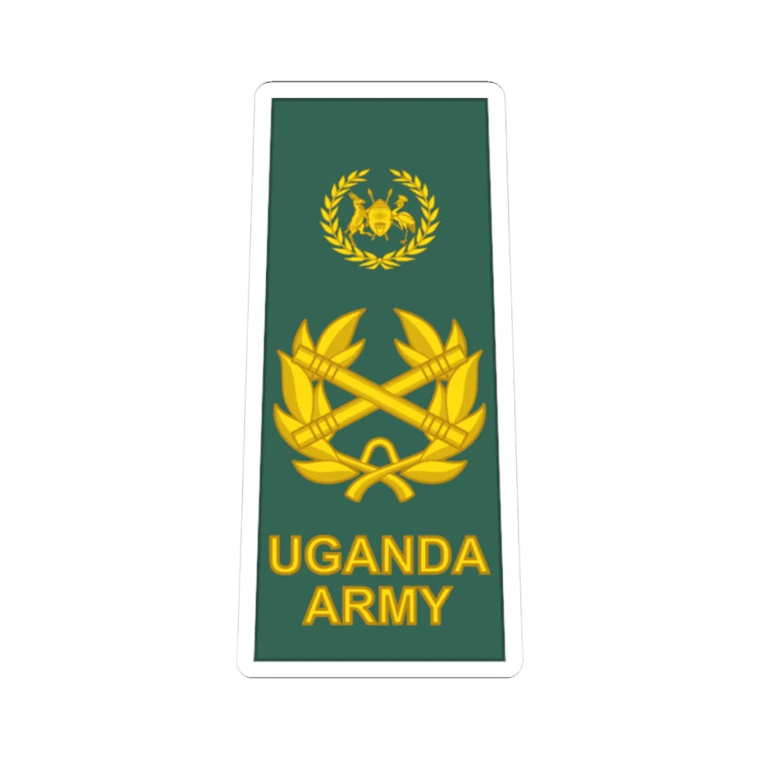 Uganda Army OF 10 (Uganda) (Military Rank) STICKER Vinyl Kiss-Cut Decal 3 Inch White - The Sticker Space