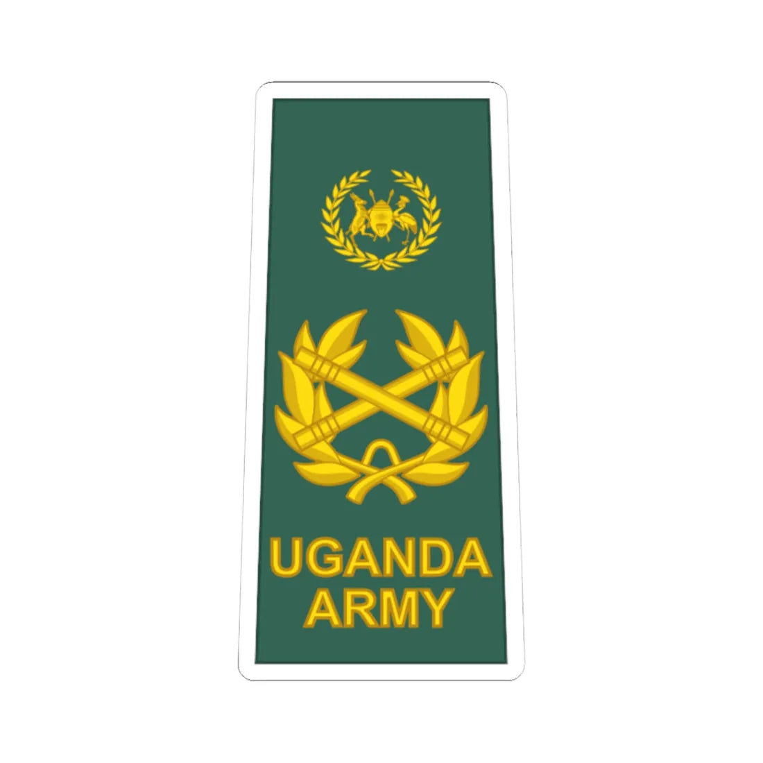 Uganda Army OF 10 (Uganda) (Military Rank) STICKER Vinyl Kiss-Cut Decal 4 Inch White - The Sticker Space