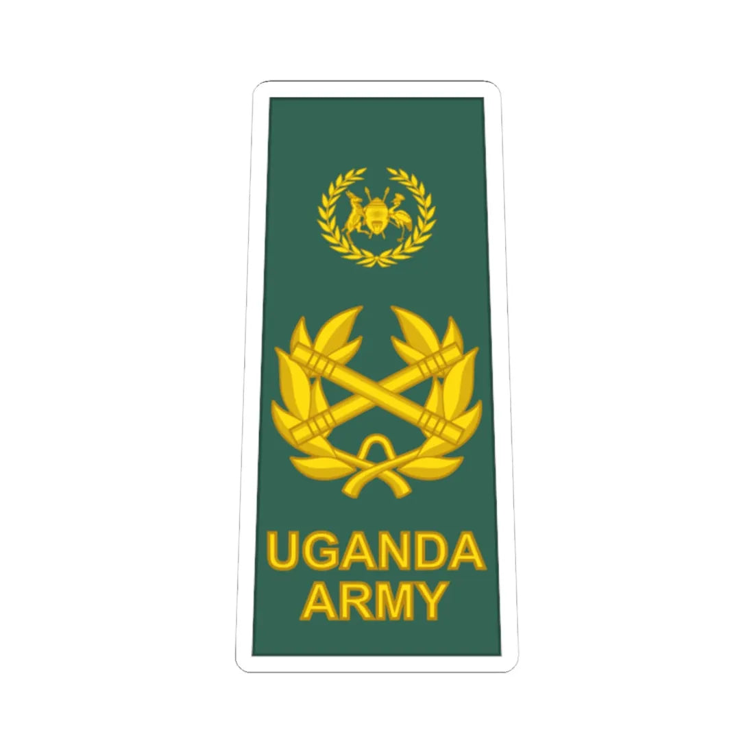 Uganda Army OF 10 (Uganda) (Military Rank) STICKER Vinyl Kiss-Cut Decal 6 Inch White - The Sticker Space