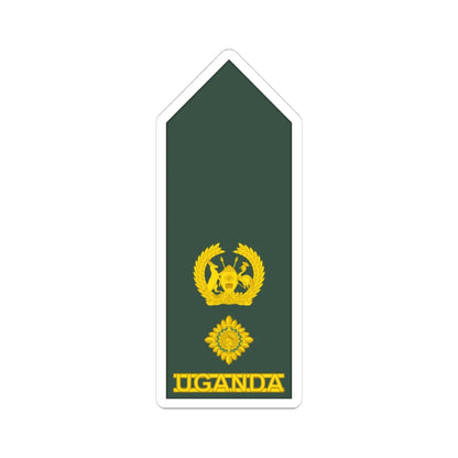 Uganda Army OF 4 (Uganda) (Military Rank) STICKER Vinyl Kiss-Cut Decal 3 Inch White - The Sticker Space