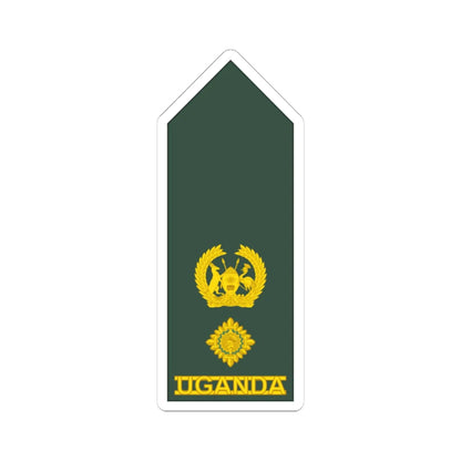 Uganda Army OF 4 (Uganda) (Military Rank) STICKER Vinyl Kiss-Cut Decal 4 Inch White - The Sticker Space
