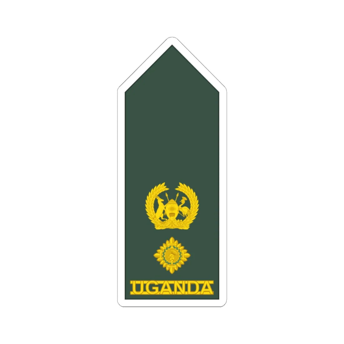 Uganda Army OF 4 (Uganda) (Military Rank) STICKER Vinyl Kiss-Cut Decal 6 Inch White - The Sticker Space
