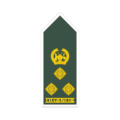 Uganda Army OF 6 (Uganda) (Military Rank) STICKER Vinyl Kiss-Cut Decal 3 Inch White - The Sticker Space