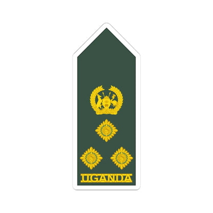 Uganda Army OF 6 (Uganda) (Military Rank) STICKER Vinyl Kiss-Cut Decal 4 Inch White - The Sticker Space